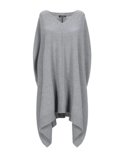 Shop Anneclaire Cape In Grey