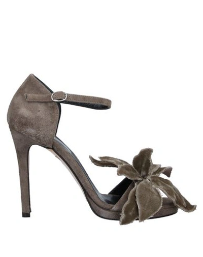 Shop Anna F Sandals In Dove Grey