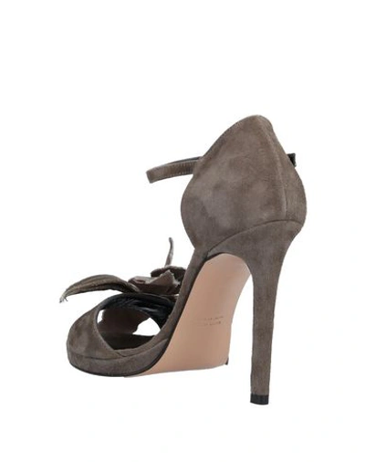 Shop Anna F. Sandals In Dove Grey