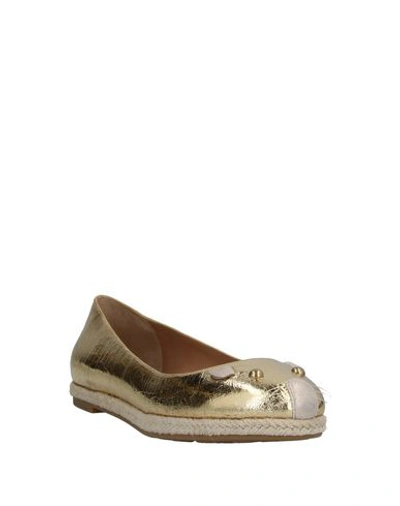 Shop Marc By Marc Jacobs Ballet Flats In Gold