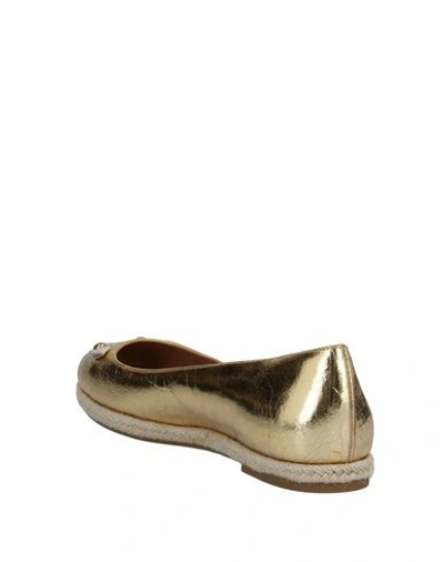 Shop Marc By Marc Jacobs Ballet Flats In Gold