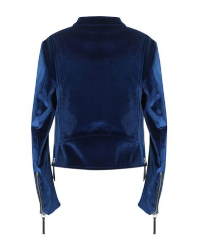 Shop Giuseppe Zanotti Biker Jacket In Blue