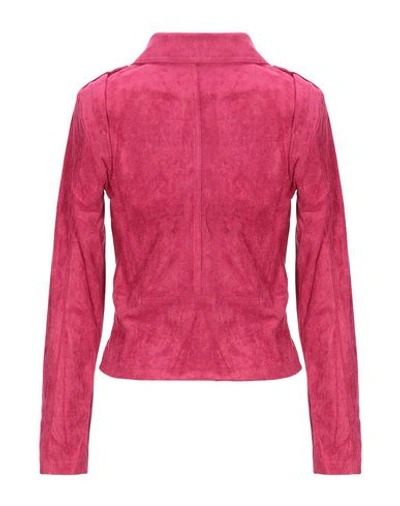 Shop Glamorous Biker Jacket In Fuchsia