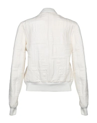 Shop Versace Bomber In White