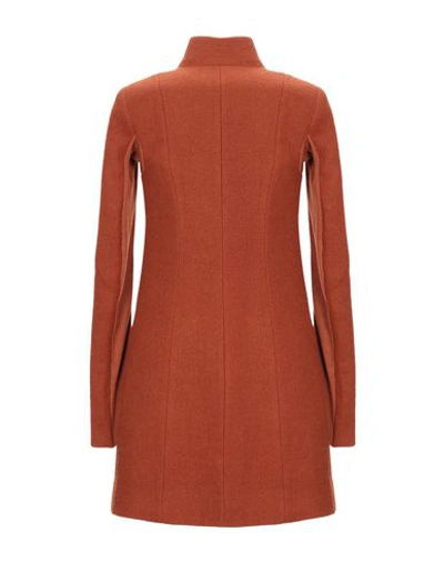 Shop Rick Owens Coat In Rust