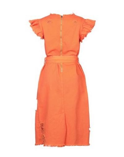 Shop Marco Bologna Knee-length Dress In Orange