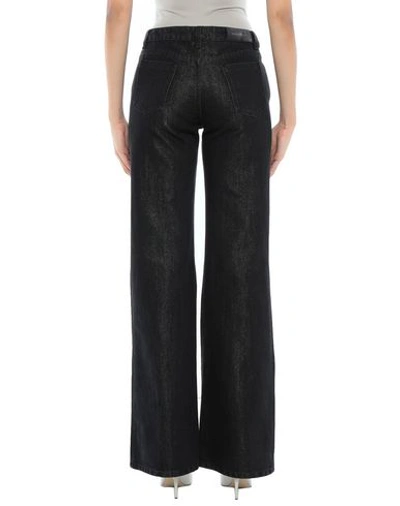 Shop Alberta Ferretti Woman Denim Pants Black Size 6 Cotton, Cupro, Polyester