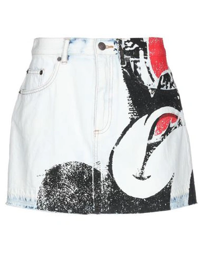 Shop Marc Jacobs Denim Skirt In Ivory