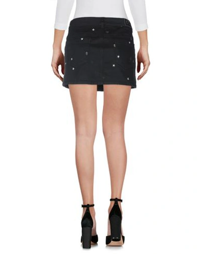 Shop Philipp Plein Denim Skirt In Black
