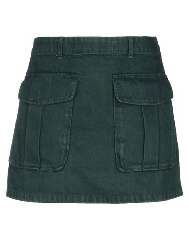 dark green denim skirt
