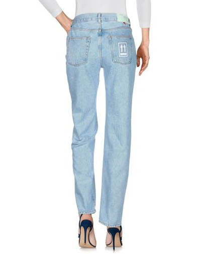 Shop Off-white Denim Pants In Blue