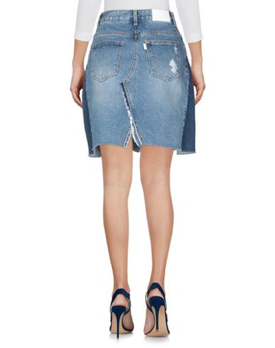 Shop Sjyp Denim Skirt In Blue