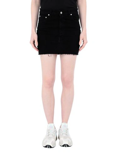 Shop Represent Denim Skirt In Black