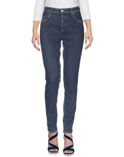 Shop Diesel Woman Jeans Blue Size 26w-32l Cotton, Lyocell, Elastane, Cow Leather