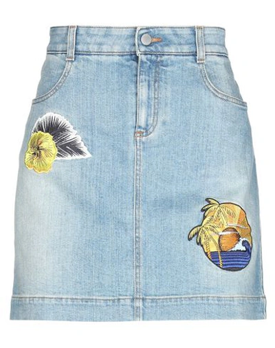 Shop Stella Mccartney Denim Skirt In Blue