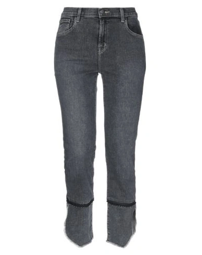 Shop J Brand Woman Jeans Grey Size 26 Cotton, Elastomultiester, Elastane