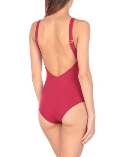 Shop Moeva One-piece Swimsuits In Garnet