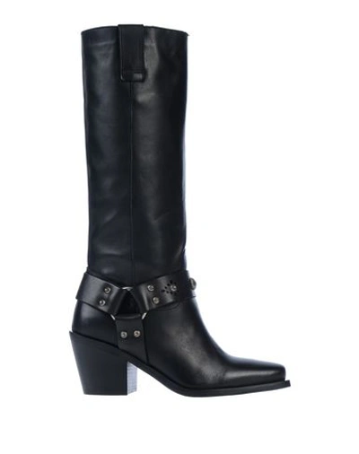 Shop Pinko Woman Boot Black Size 6 Calfskin