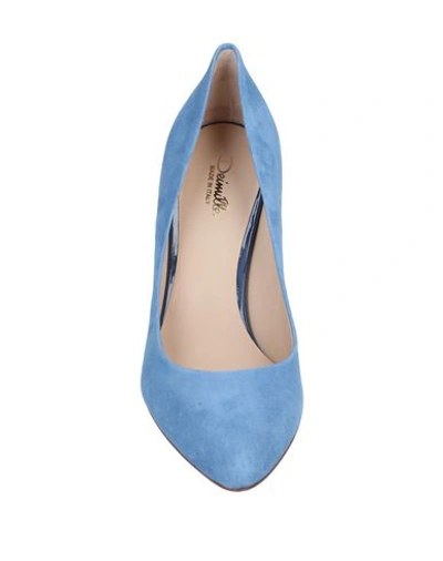Shop Deimille Woman Pumps Sky Blue Size 11 Soft Leather