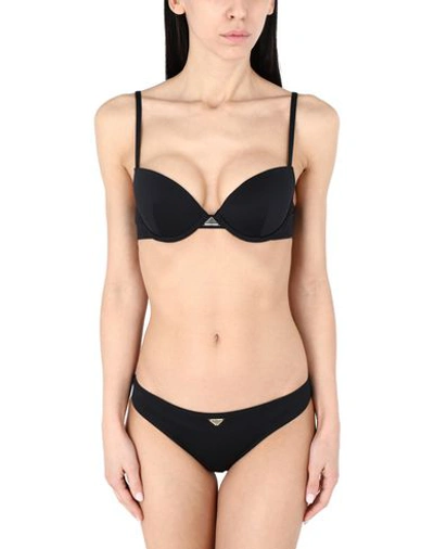 Shop Emporio Armani Bikini Padded Plunge Woman Bikini Black Size M Polyester, Elastane