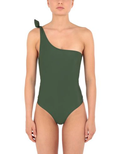 Shop Bower One-piece Swimsuits In Green
