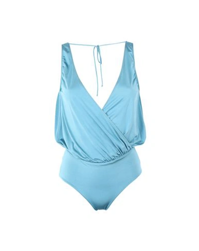 Shop Albertine One-piece Swimsuits In Azure