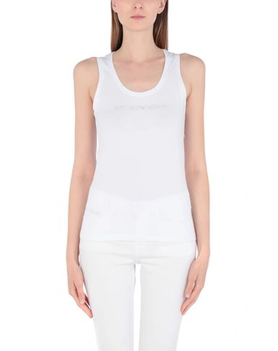 Shop Emporio Armani Tank Top In White