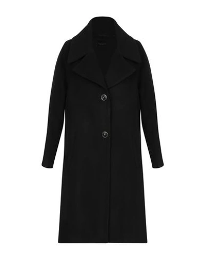 Shop Atos Lombardini Coat In Black