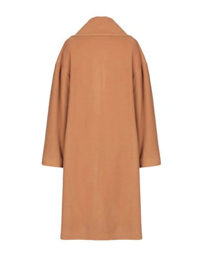 Shop Atos Lombardini Coats In Camel