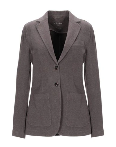 Shop Circolo 1901 Blazer In Dark Brown