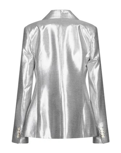 Shop Diane Von Furstenberg Woman Suit Jacket Silver Size 6 Viscose, Polyester