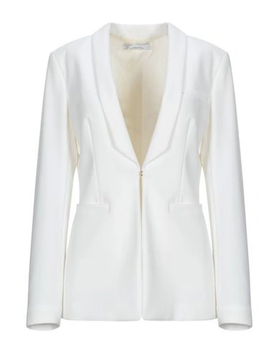 Shop Versace Blazer In White