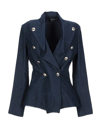Shop Atos Lombardini Suit Jackets In Dark Blue
