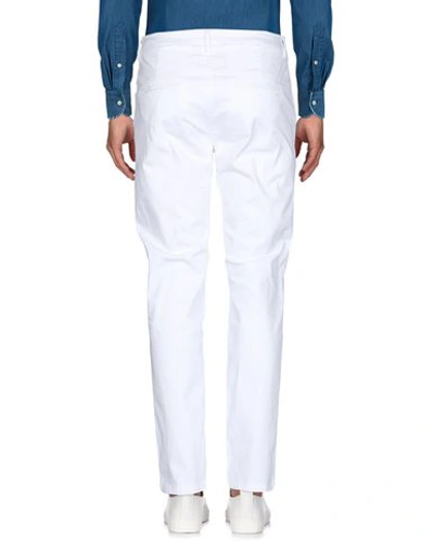 Shop Aglini Man Pants White Size 38 Cotton, Elastane
