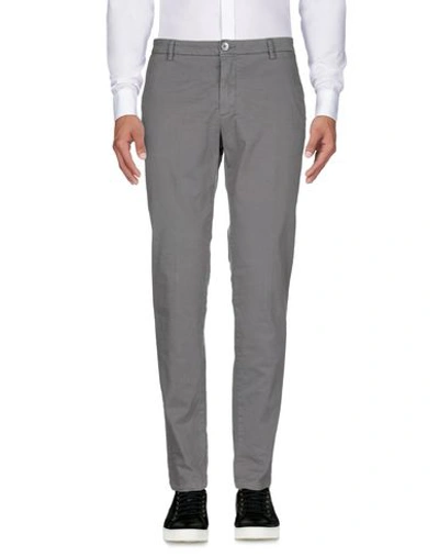 Shop Aglini Man Pants Grey Size 38 Cotton, Elastane