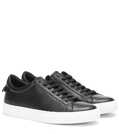 Shop Givenchy Urban Street Leather Sneakers In Black