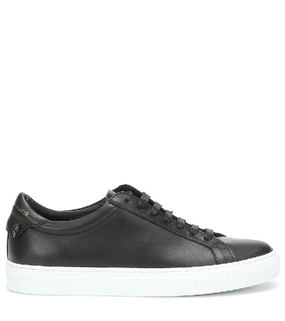 Shop Givenchy Urban Street Leather Sneakers In Black