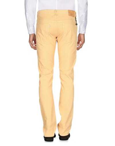 Shop Incotex Man Pants Yellow Size 33 Cotton, Elastane