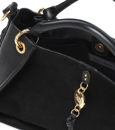 Shop See By Chloé Luce Medium Leather Shoulder Bag In Black