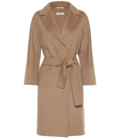 Shop Max Mara Arona Double-face Wool Coat In Beige