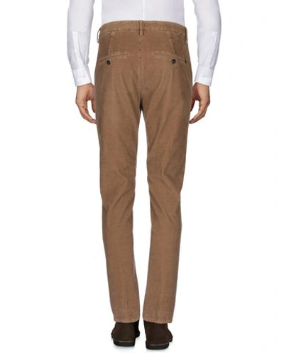 Shop Dondup Man Pants Camel Size 38 Cotton, Elastane In Beige