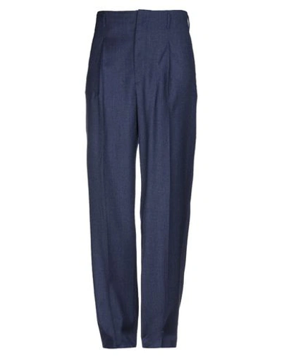 Shop Dries Van Noten Casual Pants In Dark Blue