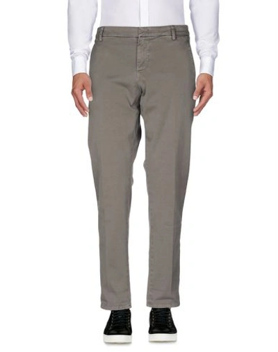 Shop Dondup Man Pants Grey Size 38 Cotton, Elastane