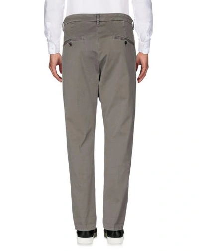 Shop Dondup Man Pants Grey Size 38 Cotton, Elastane