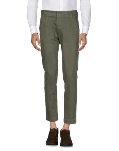 Shop Entre Amis Man Pants Military Green Size 31 Cotton, Elastane