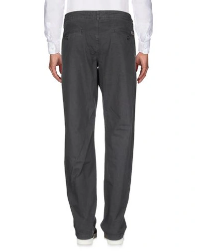 Shop Napapijri Man Pants Steel Grey Size 38w-34l Cotton