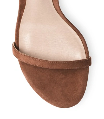 Shop Stuart Weitzman The Nudistsong Sandal In Basket Brown Suede