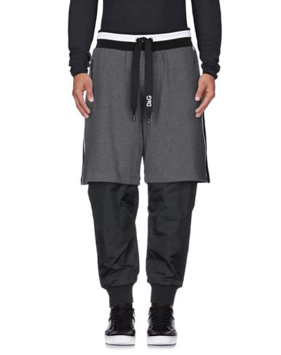 Shop Dolce & Gabbana Man Pants Lead Size 38 Cotton, Polyamide, Elastane In Grey