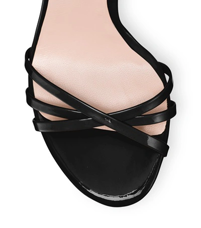Shop Stuart Weitzman The Starla 105 Sandal In Black Patent Leather