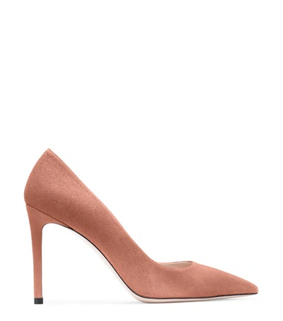 Shop Stuart Weitzman The Leigh 45 Pump In Desert Rose Suede